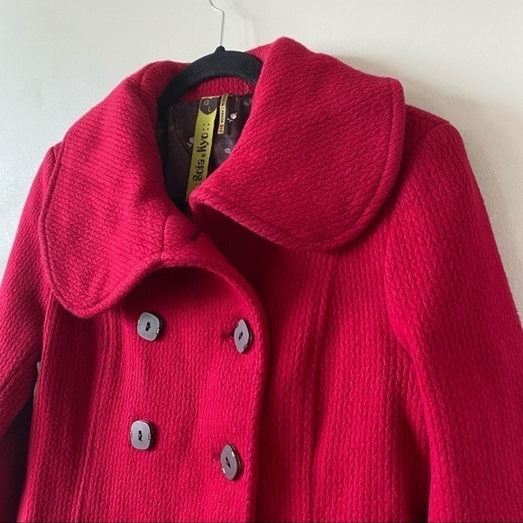 Soia & Kyo-Lipstick Red Ribbed Wool Blend Jacket - Picture 5 of 16